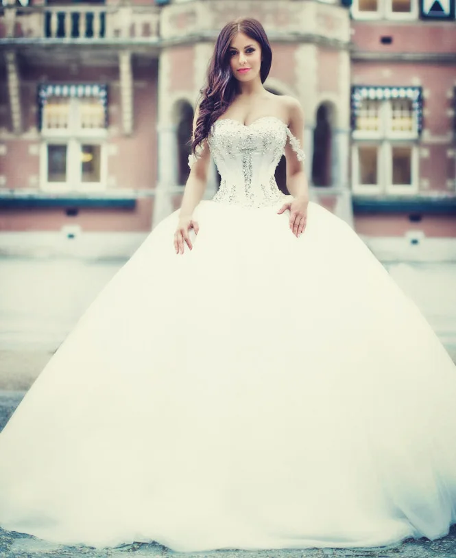 Robe De Mariage 2018 Long Sleeve Wedding Dresses Sheer Tulle Back