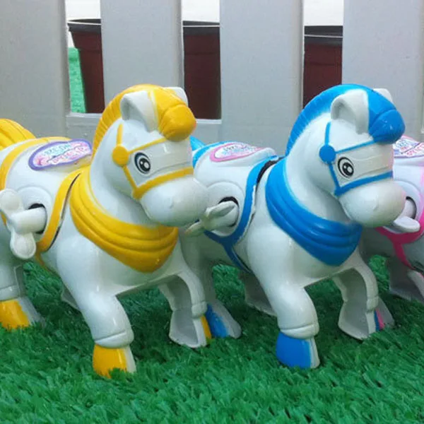 Kawaii Animal Running Moving Horse Retro Classic Clockwork Toy Gift for Kids Children Baby Action Vintage Toy Figures