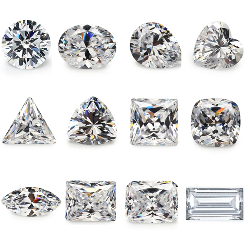 All Shape Of Cubic Zirconia Shape Card (60pcs Different Shape Cubic