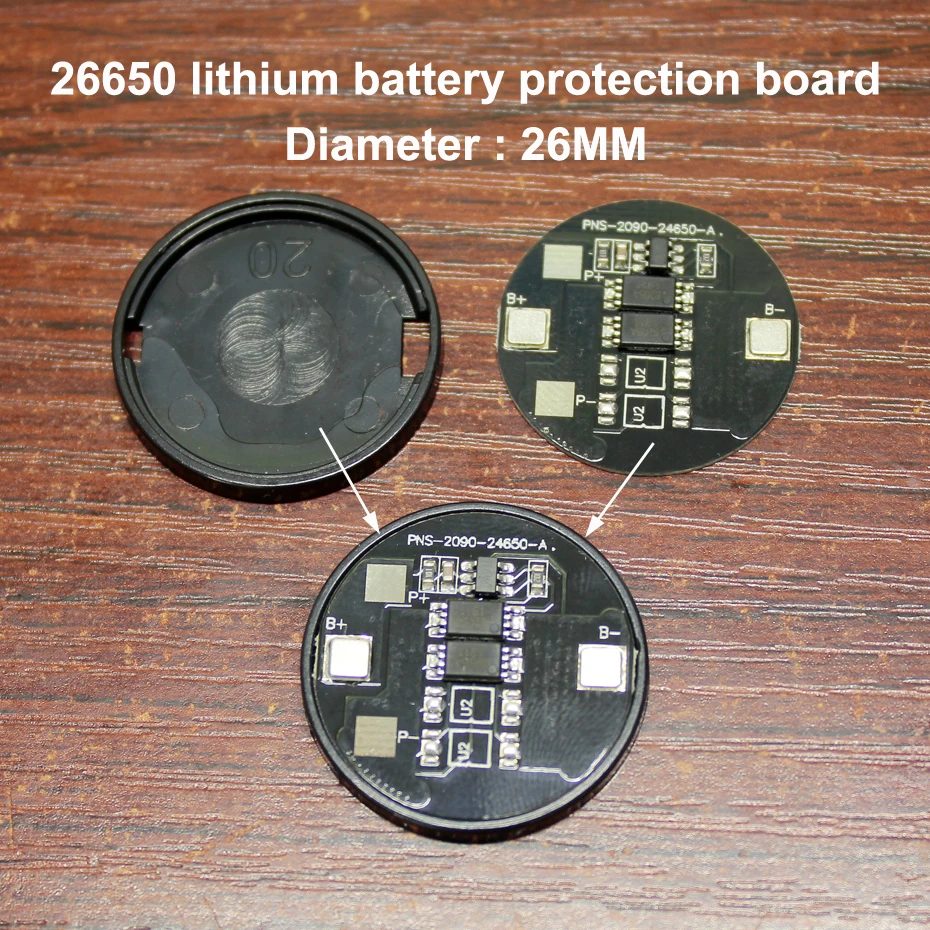 

1 set 26650 lithium battery 3.7V dual MOS protection board 26650 lithium battery 4.2V protection board current 4A