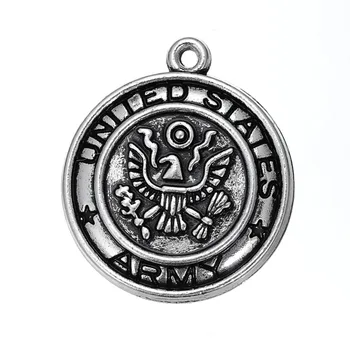 

Skyrim Jewelry Making Accessories For DIY Bracelet&Necklace Findings United States Army Profession Charm Floating Pendants 10pcs