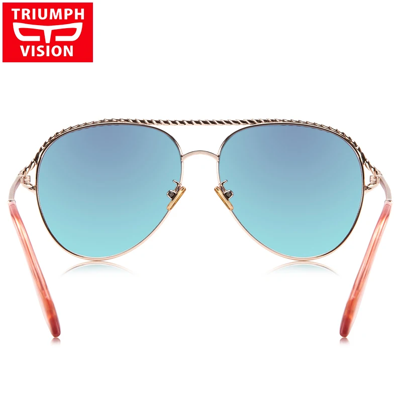 Женские зеркальные очки TRIUMPH VISION спиральные розовые солнцезащитные с