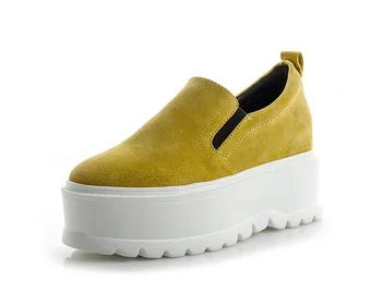 

SWYIVY Genuine Leather Slip On Lazy Shoes Sneakers Platform Woman 2019 Spring Autumn Female Casual Shoes Thick Bottom Sneakers