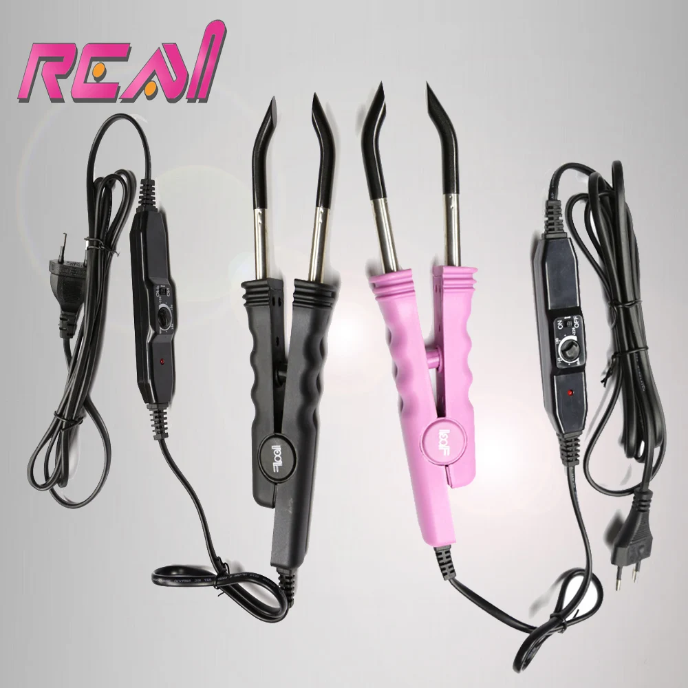 

Wholesale 10pcs/lot Adjustable Temperature Hair Extension Keratin Glue Fusion Connector, Hair Iron Black & Pink Color