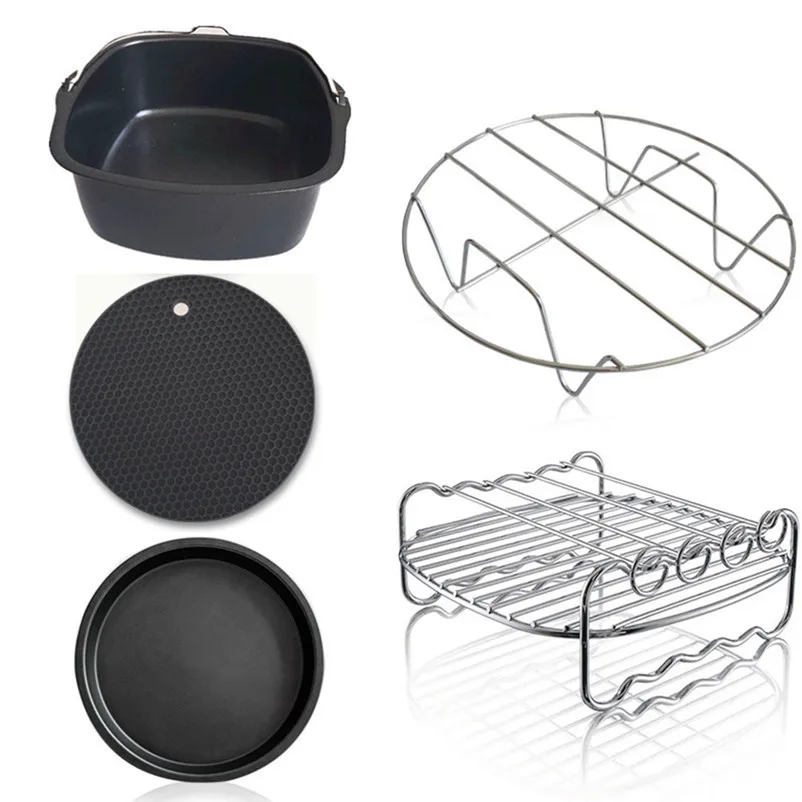 Hot Selling 5 Pieces Set Air Fryer Accessories ,Square Pot Kitchen