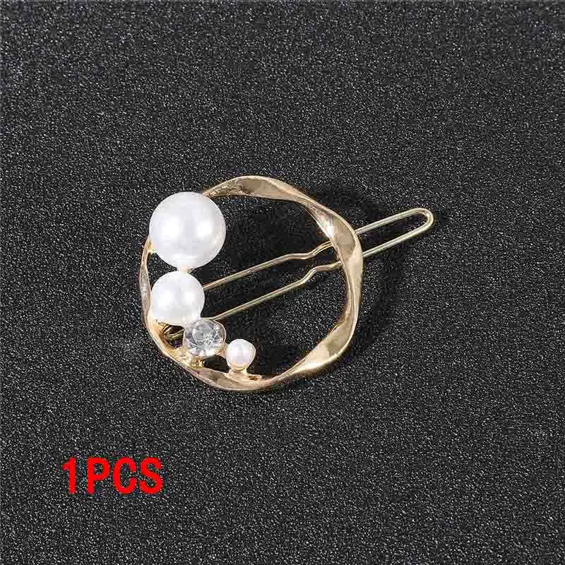 3cm x 4cm 1pcs Корейский Стиль BB клипсы имитирования жемчуга в виде звезды луны сердца в форме шпильки металлические золотые цветные пряди женские милые заколки для девочек - Окраска металла: 3cm x 4cm 1pcs