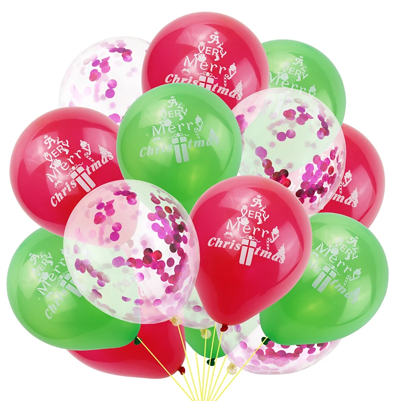 10Inch Red Green Merry Christmas Latex Balloons Confetti Balloon Helium Balls Christmas Party Decorations Happy New Year 10Inch Red Green Merry Christmas Latex Balloons Confetti Balloon Helium Balls Christmas Party Decorations Happy New Year