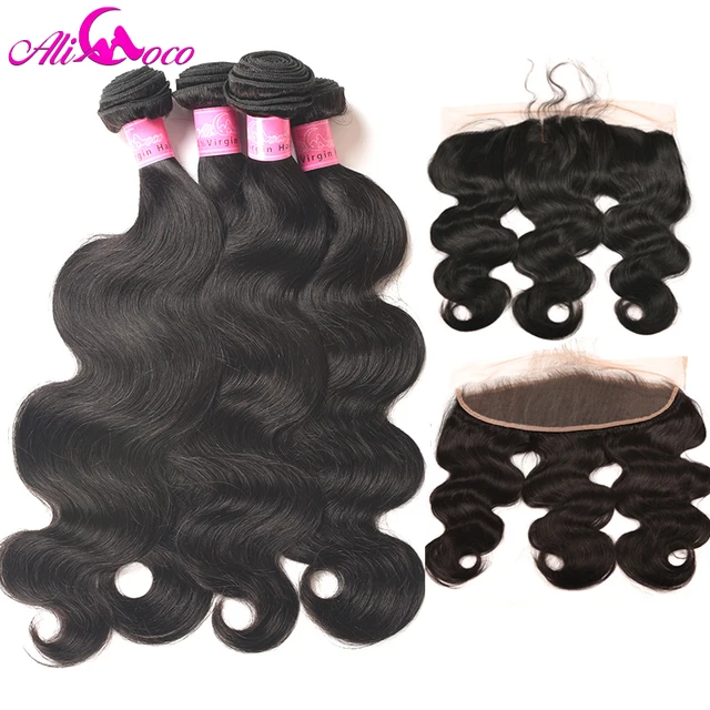 Best Offers Ali coco Peruvian Body Wave Ear to Ear Lace Frontal Closure With Bundles 4 Pcs/lot 100% Human Hair Extensions With Lace Frontal Best Offers Ali coco Peruvian Body Wave Ear to Ear Lace Frontal Closure With Bundles 4 Pcs/lot 100% Human Hair Extensions With Lace Frontal