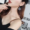Boucles d'oreilles longues à Clip, mode coréenne, soleil fleur, strass, pour femmes, bijoux de luxe, cadeau, 2022 ► Photo 3/6
