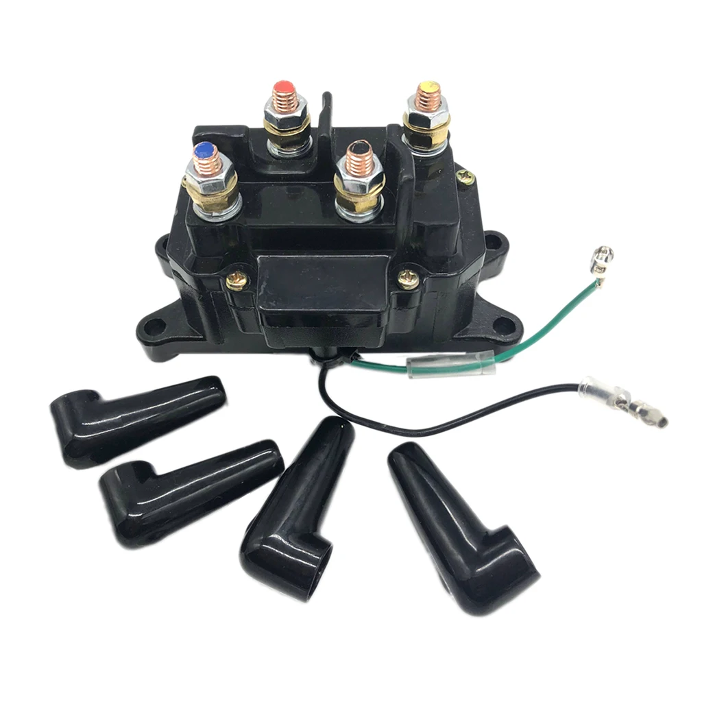 12V 250A Solenoid Relay Contactor Winch Rocker Switch Thumb For ATV UTV