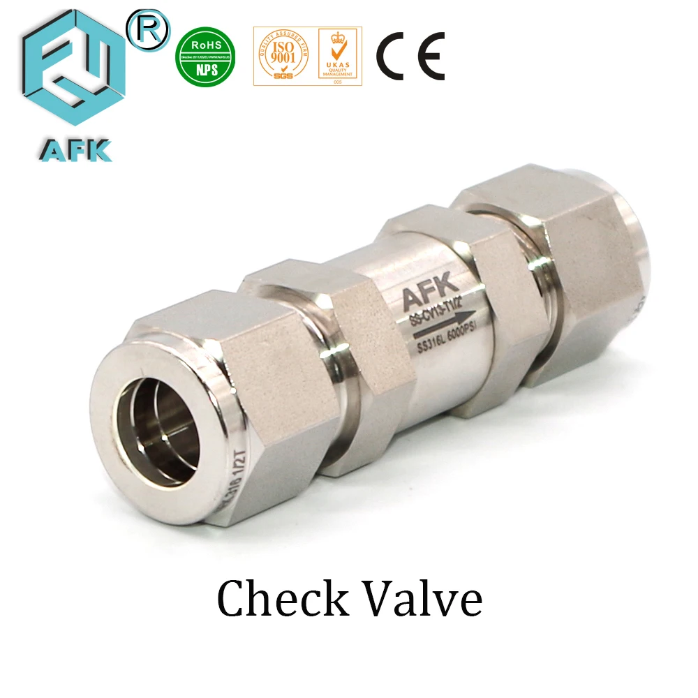 

316 Stainless Steel Check Valve One Way High Pressure Non Return Valve 3000psi
