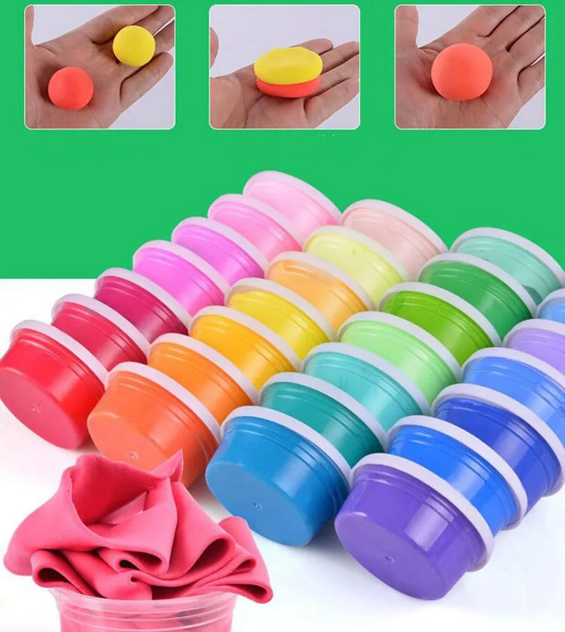 MOTOHOOD 24colors Plasticine Slime Toys For Kids Light Clay + Tools Intelligent Plasticine Play Dough Polymer Clay Set (1)