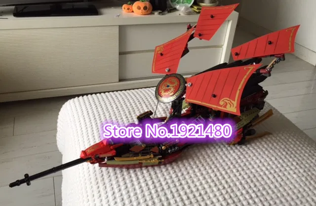 Bela 10402 Ninja Final Flight of Destiny's Bounty Building Block Set Lloyd Nya Cole Morro Toy Compatible with 70738 block-set