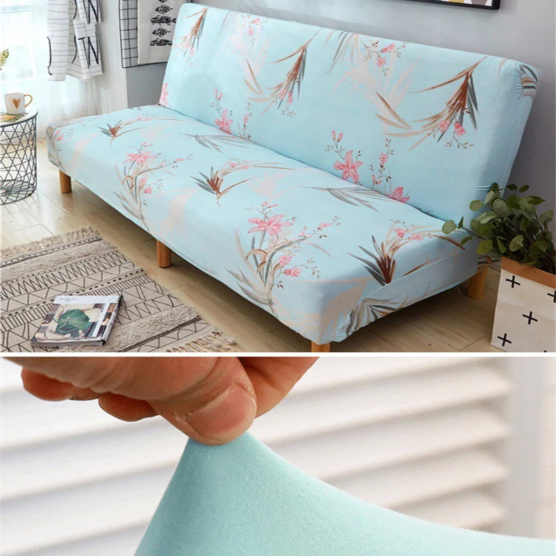 

Spandex Sofa Bed Cover Stretch No armrests Tight Wrap Sofa Cover for Living Room Soft Slipcovers Elastic Couch Cover cubre sofa