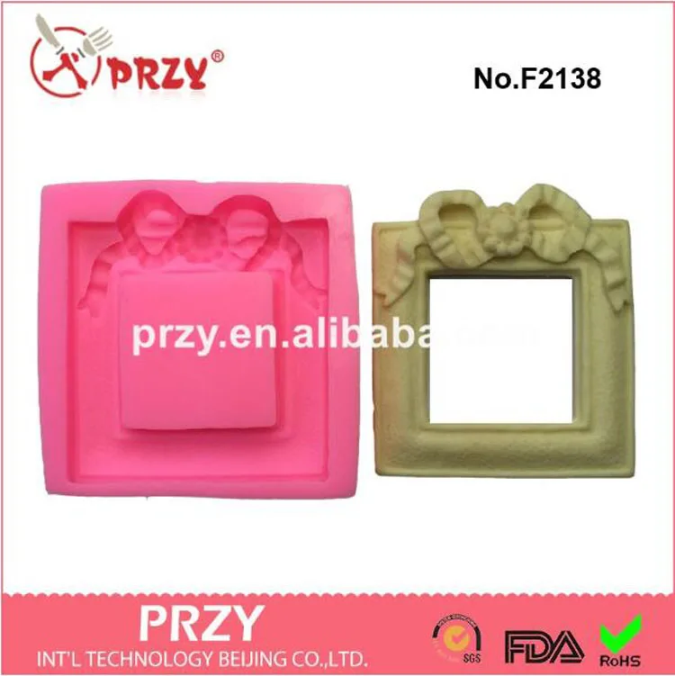 Frame Bow Silicone Fandont Mold Silica Gel Moulds Frame Bow Chocolate