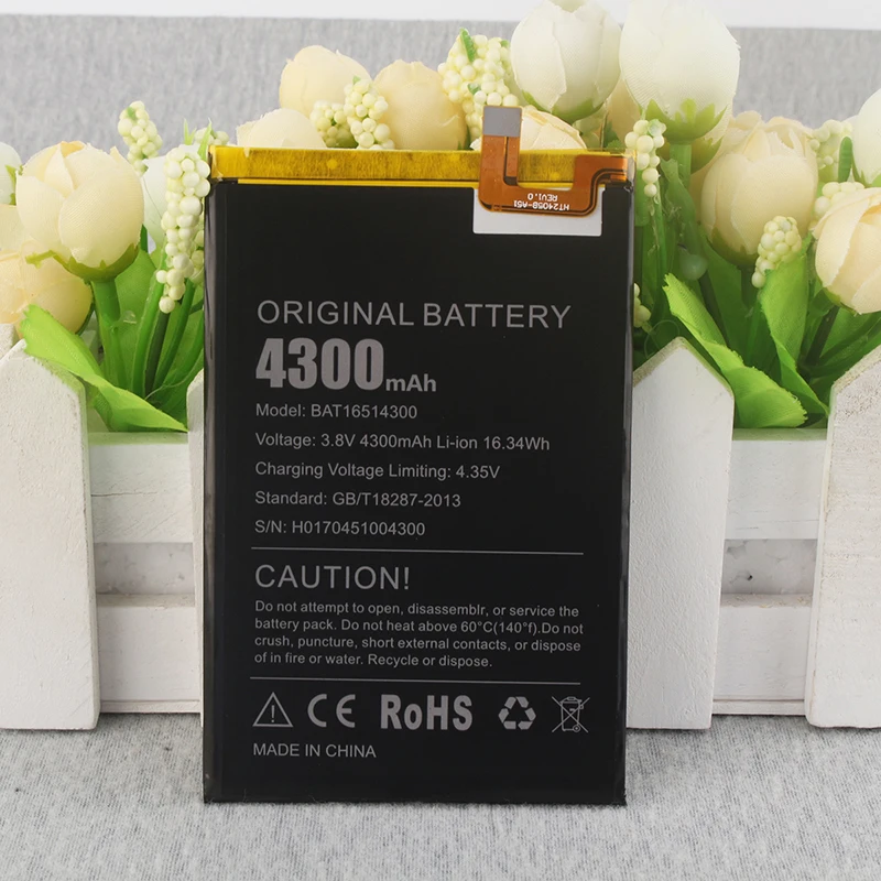 Аккумулятор Для Doogee Y6 Max 3D 100% оригинал 4300 мАч литий ионный запасной аккумулятор