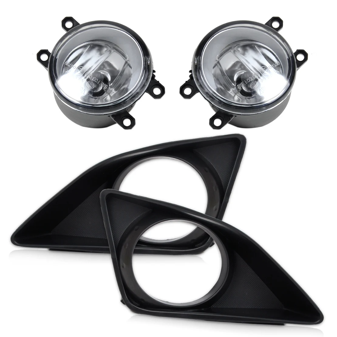 DWCX New 4pcs Black Front Right/Left Fog Light Lamp + Grille Cover Bezel for Toyota Corolla 2007 2008 2009 2010 Fast Shipping DWCX New 4pcs Black Front Right/Left Fog Light Lamp + Grille Cover Bezel for Toyota Corolla 2007 2008 2009 2010 Fast Shipping