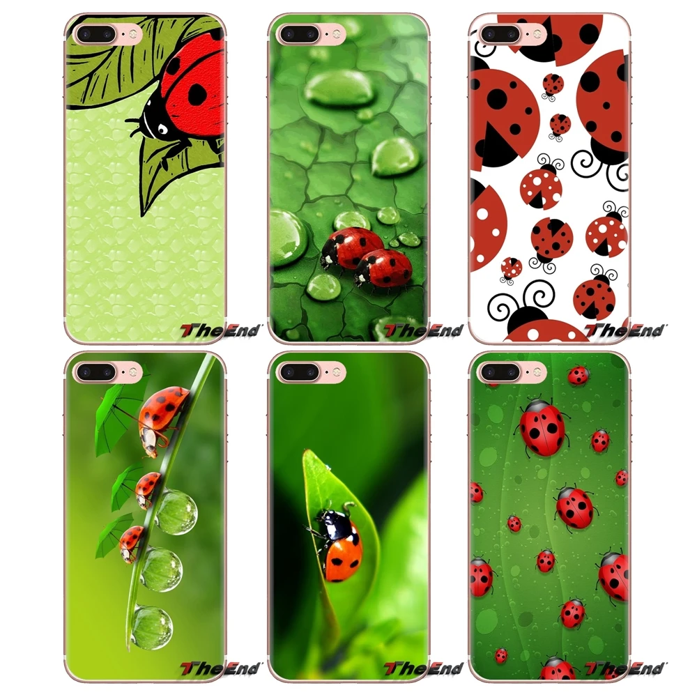 For Samsung Galaxy J1 J2 J3 J4 J5 J6 J7 J8 Plus 2018 Prime 2015 2016 2017 Transparent Soft Shell Covers Cute ladybug Art Poster |