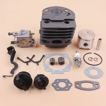

45mm Engine Cylinder Piston Carburetor Choke Rod Cap Kit for HUSQVARNA 51 55 Chainsaw Motor Replacement Walbro WT-170-1 Carb