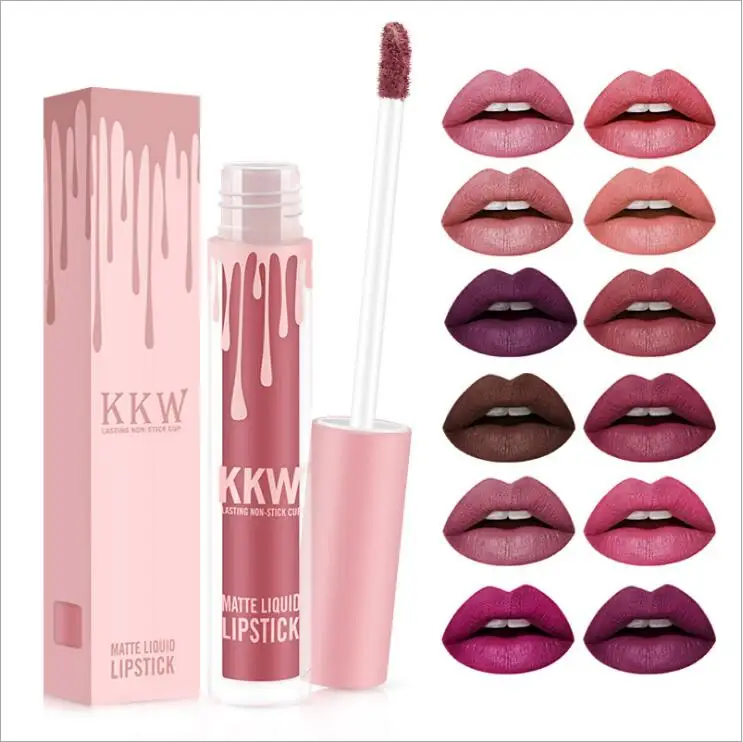 

12 colours Liquid Lipstick Waterproof Moisturizer Smooth Lip Stick Long-lasting Lip Tint Cosmetic Lip Makeup