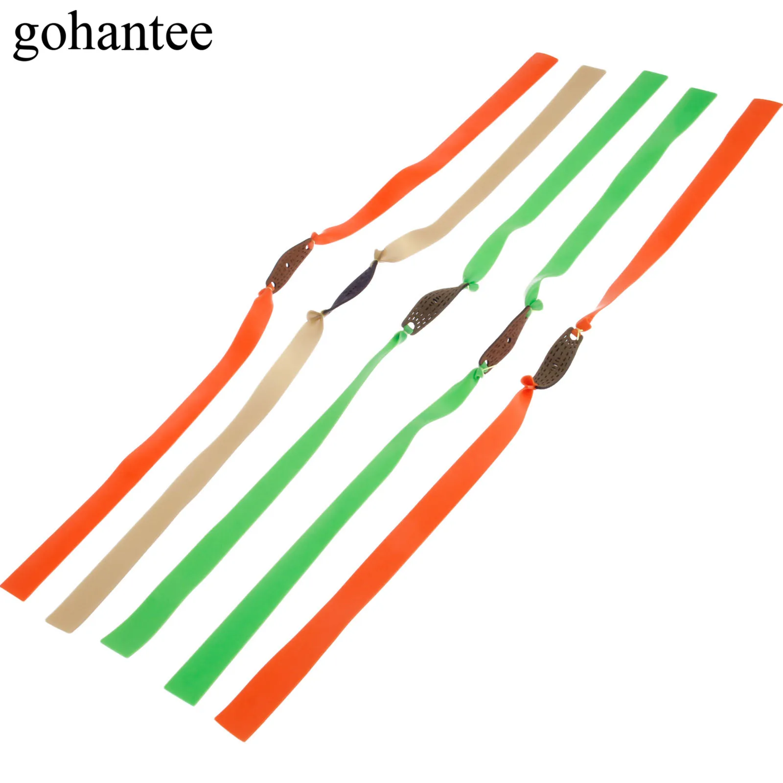 5pcs/lot Natural Latex Slingshots Flat Rubber Band Strong Elastic