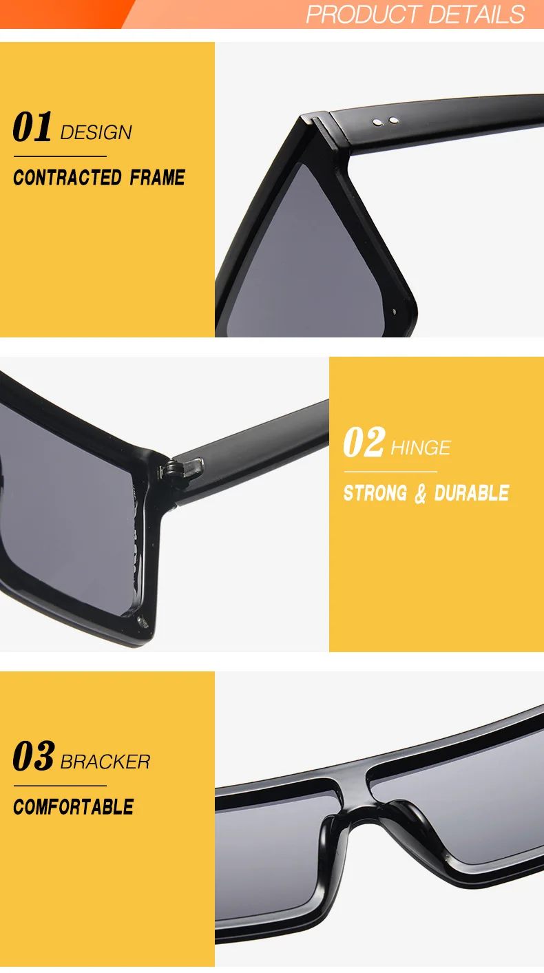 Модные Винтажные классические негабаритные солнцезащитные очки зеркальные женские пластиковые солнцезащитные очки мужские UV400
