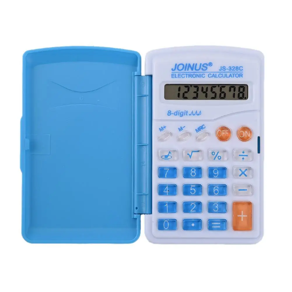 8-разрядный многофункциональный калькулятор с Кнопочная ячейка для студентов, для офиса - Цвет: Blue