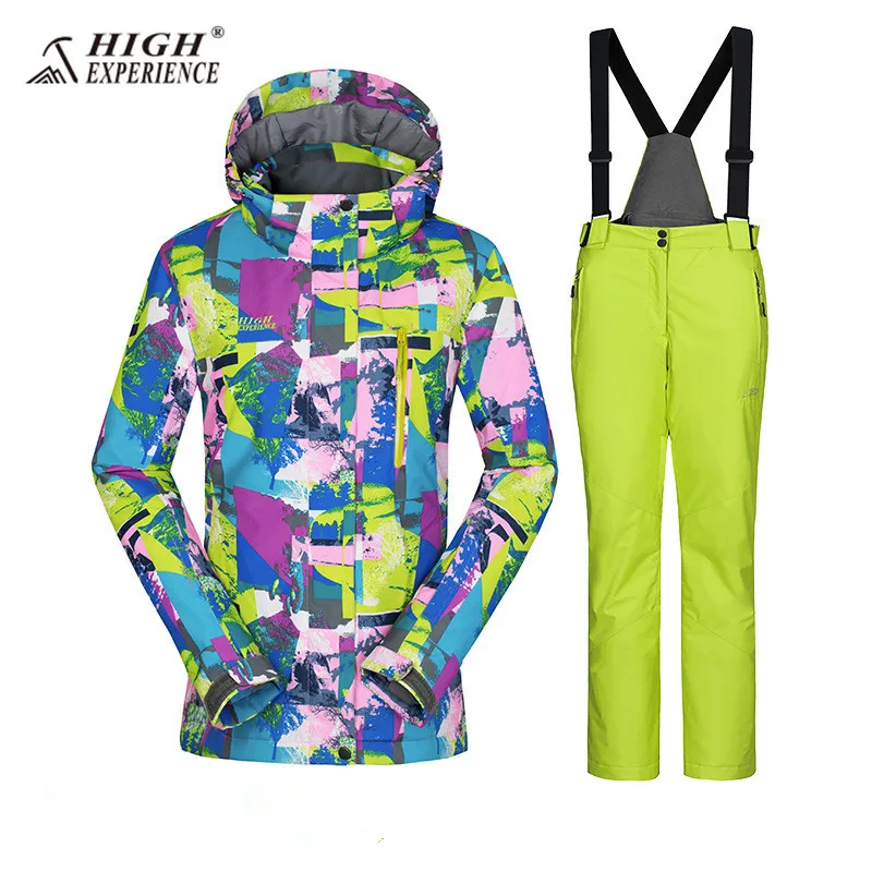 

Winter Women's Sport Suit Ski Suit Women Snowboarding Suits Female Snow Jackets Waterproof Winter Jacket Women Thermal Set 42-52
