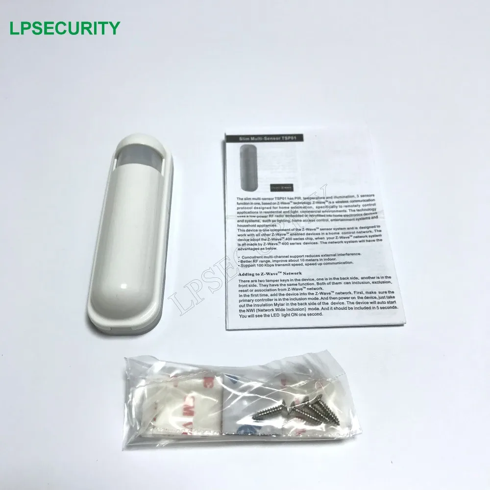 

400 Series Z Wave PIR motion sensor TSP01(PIR+illumination+temperature 3 in 1) applications in residential