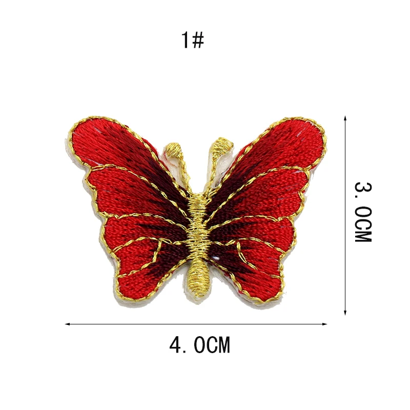 JOD Утюг на вышитой одежде с бабочкой нашивка Стрекоза Ткань аппликация глажка аппликации для одежды наклейки для шитья - Цвет: 1