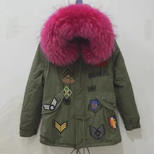 Зимние толстые, куртка из искусственного меха внутри миссис меха съемные рукава парка 2 цвета