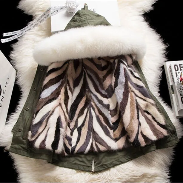 Best price at $101 Cheap High Quality 2016 Winter Kids Long Coat With Natural Mink Fur GirlsTrench Kid's Parkas Fox Fur Collar Boys Black Two-pecies Set