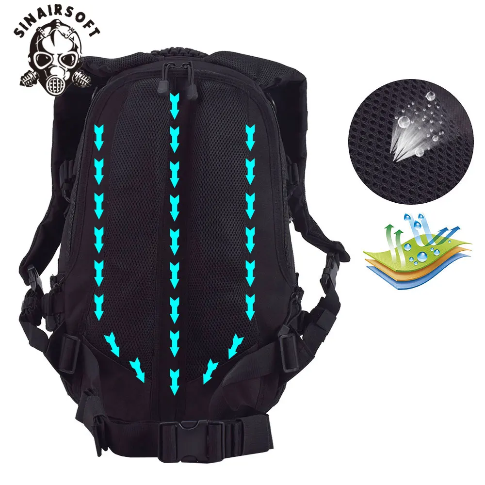 SINAIRSOFT Military Tactical Dragon Egg Backpack 25L Molle System Multi-purpose 15 Inches laptop Rucksack Fishing Camping Bag 