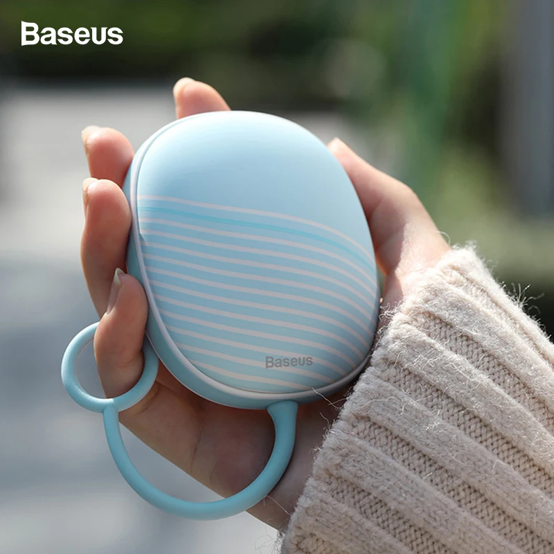 

Baseus Mini 2 In 1 Heated Rechargeable Hand Warmer Outdoor Portable USB Charging Camping Light Handwarmer External Battery Pack