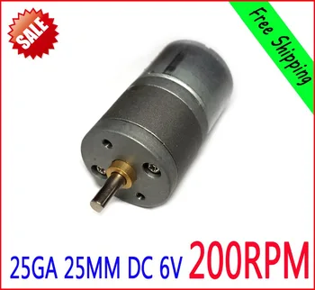 

200RPM DC 6v Motor NEW 25MM 25GA 50mA High Torque Electric Gear Box Motor