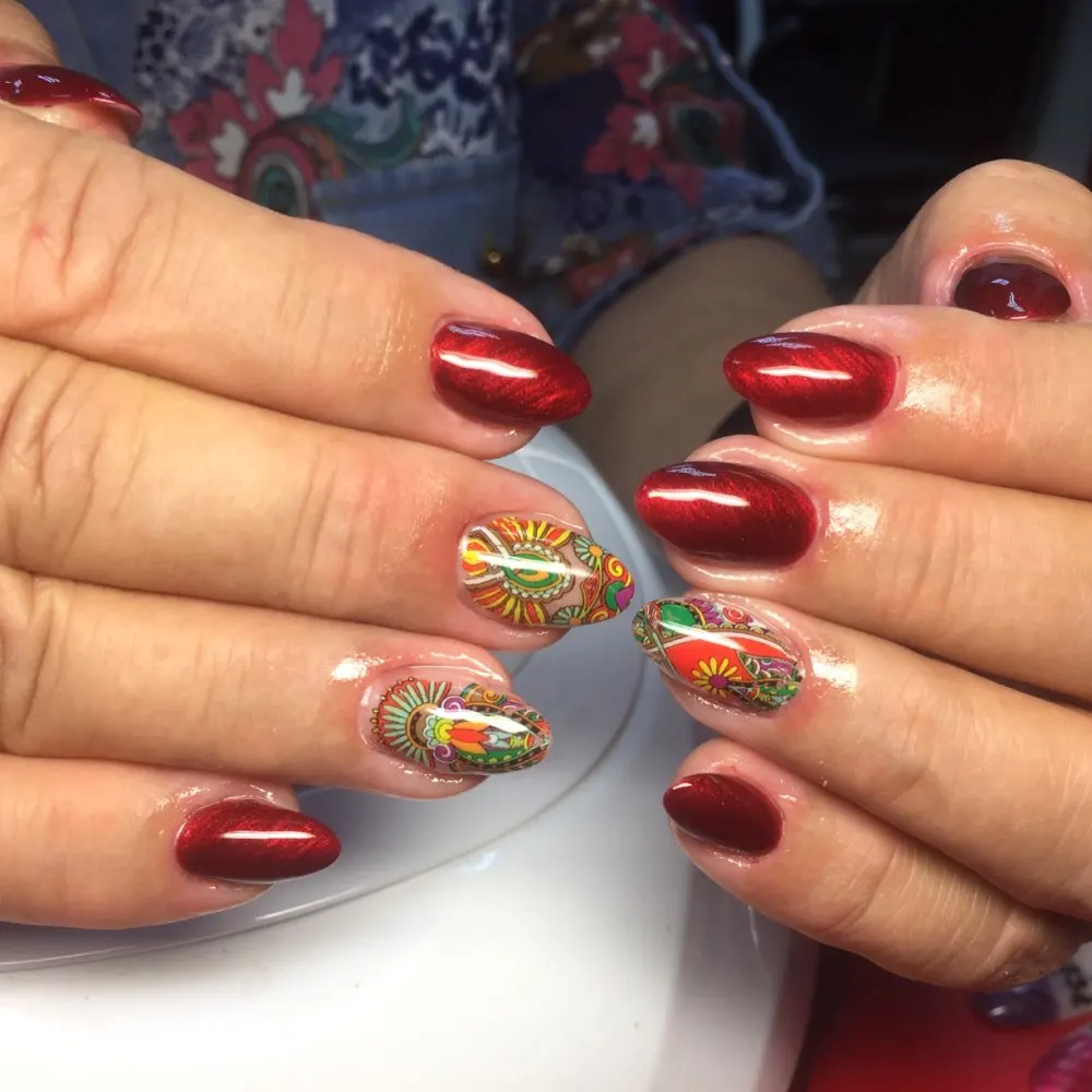 MSHARE Nail Transfer Foil Glue Gel Polish Nails Adhensive Transfering with Free foil Sticker 10 Typ