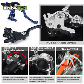 

BIKINGBOY For Yamaha YZ 80 85 100 125 WR250F YZ250D WR450F YZ450F WRF YZF Clutch Lever Perch Hot Start Dirt ATV 22mm 7/8" Bar