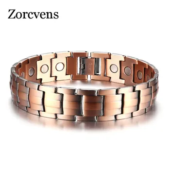 

ZORCVENS Copper Magnetic Bracelets for Women Size Adjustable Bronze Color Arthritis Healing Pulsera Female Jewelry