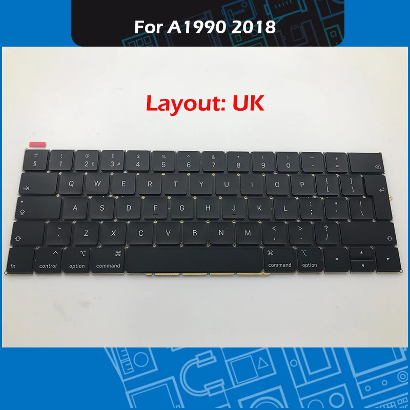 New Laptop A1990 Keyboard UK Layout For font b Macbook b font Pro Retina 15 inch