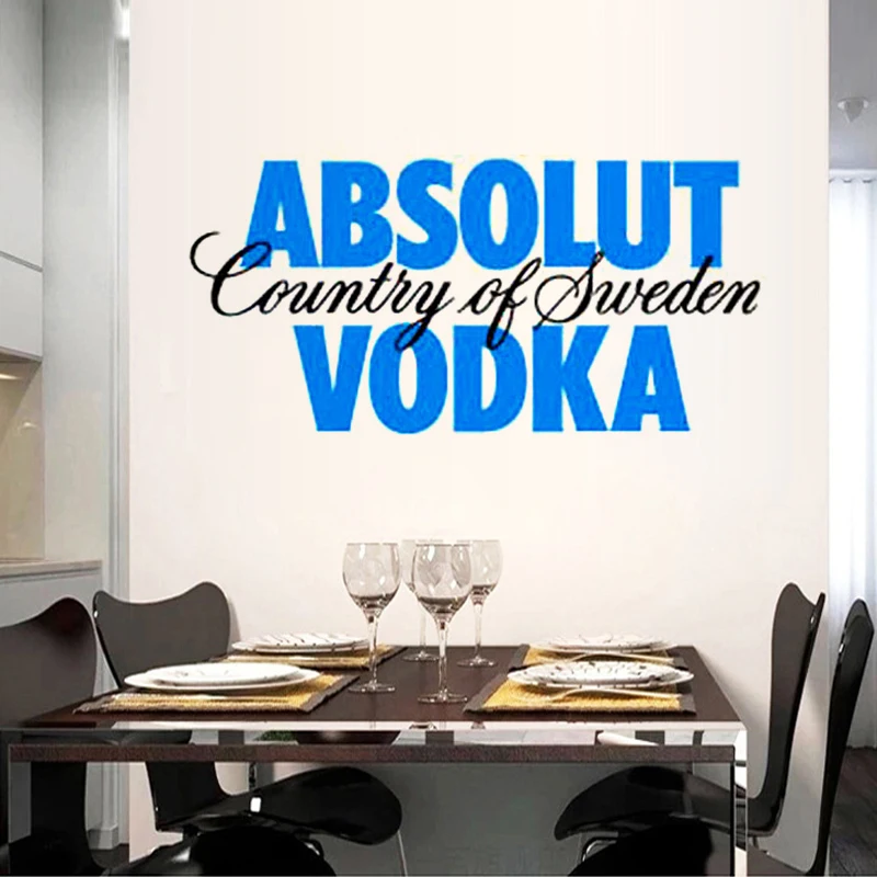 Vodka Art Sticker Restaurant Kitchen Removable Vinyl Wall Stickers DIY Home Decor Waterproof Wallpaper JG1601 Vodka Art Sticker Restaurant Kitchen Removable Vinyl Wall Stickers DIY Home Decor Waterproof Wallpaper JG1601