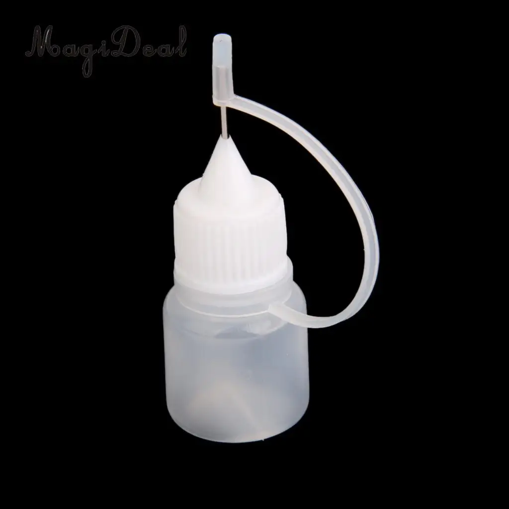 Kesoto 10pcs 10ml Needle Tip Empty Plastic Squeezable Dropper Bottle Liquid Storage Travel Thin Tip Dropper Bottles