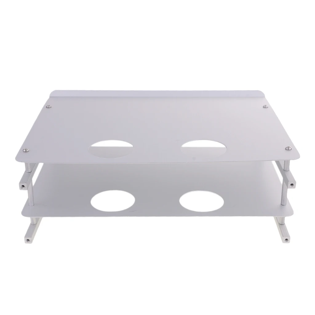 

Dual Layer Set-top Box Bracket Shelf DVD Player Sky Box Game Console Organizer Wall Support Router Holder Silver