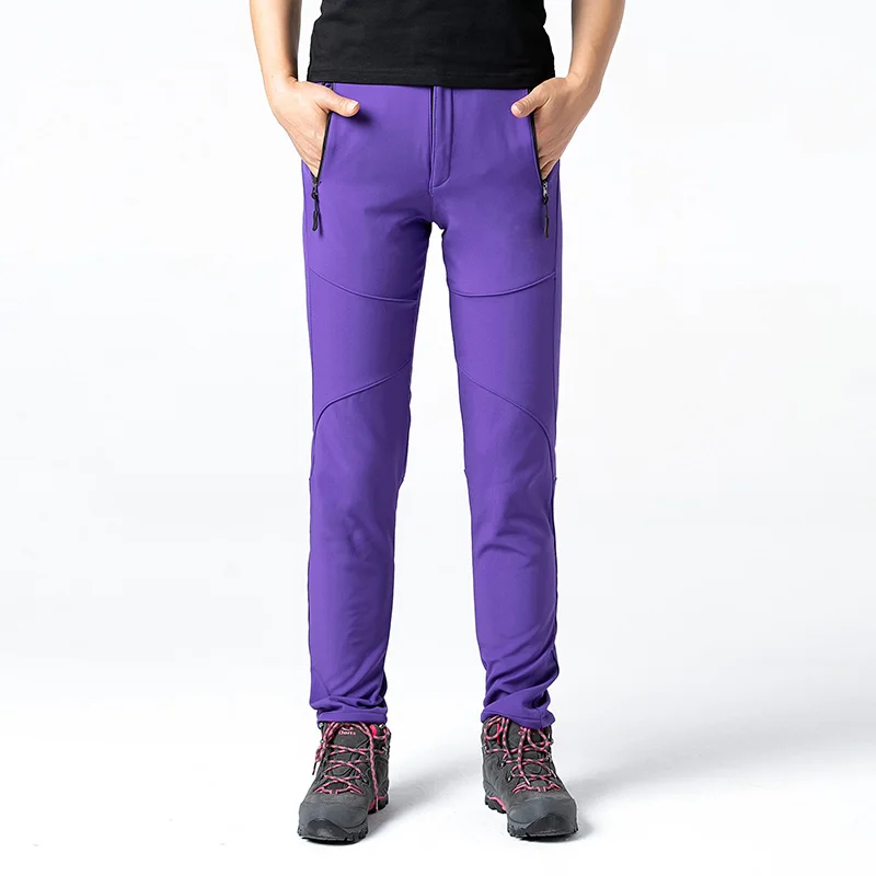 Clorts Для женщин теплые зимние Пеший Туризм брюки Водонепроницаемый флис на