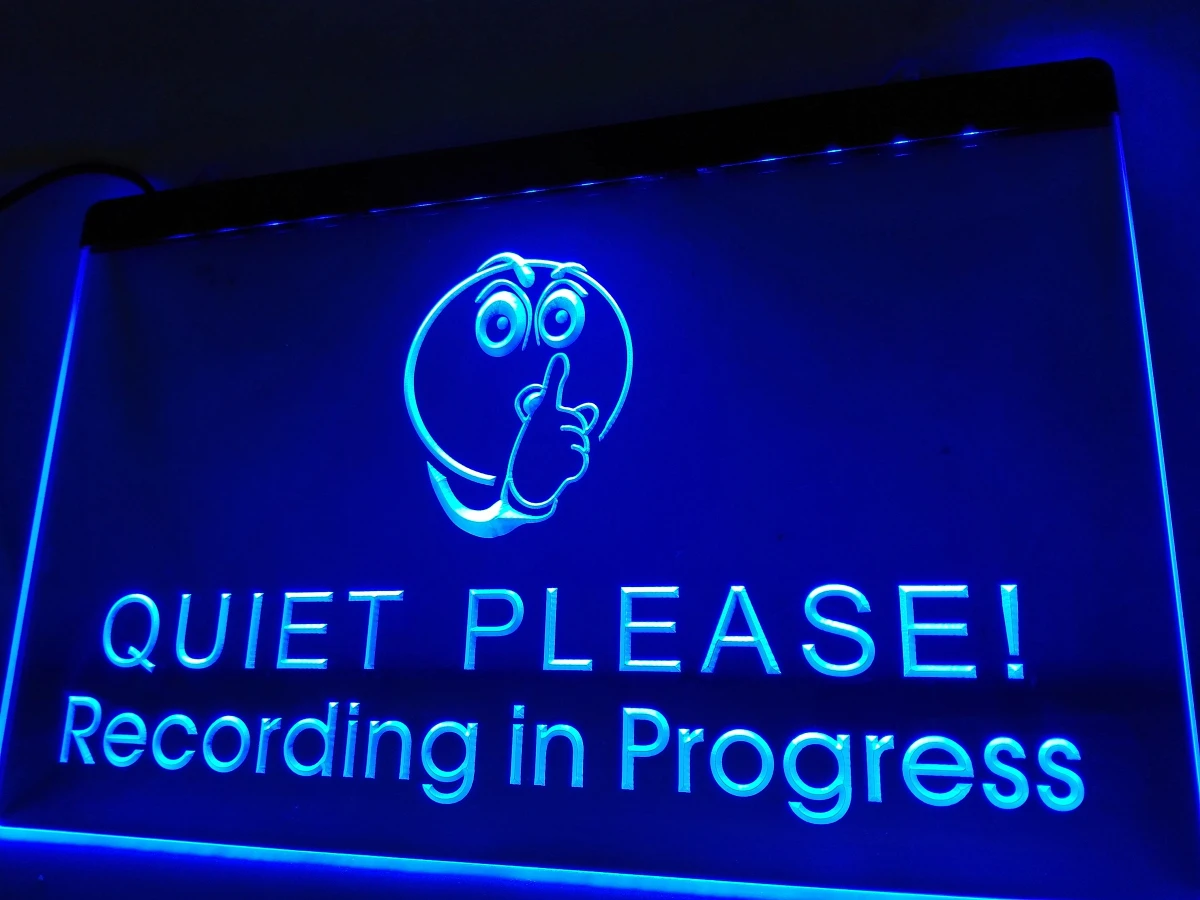 Meeting In Progress Quiet Please Dual Color LED Neon Sign st6-i3465