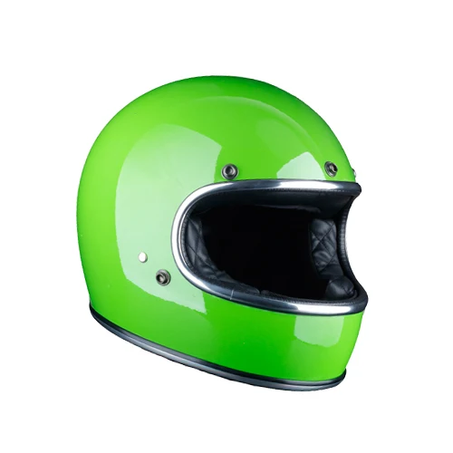 Полный шлем rcycle moto rcycle retro casco de moto jet capacetes de moto ciclista внедорожный Томпсон cascos para moto - Цвет: bright Lgreen