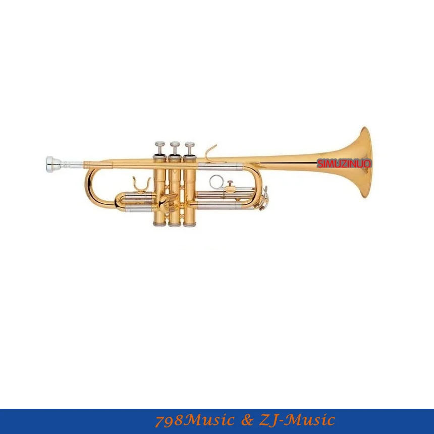 

New Lacquer Gold Trumpet C Key With Case