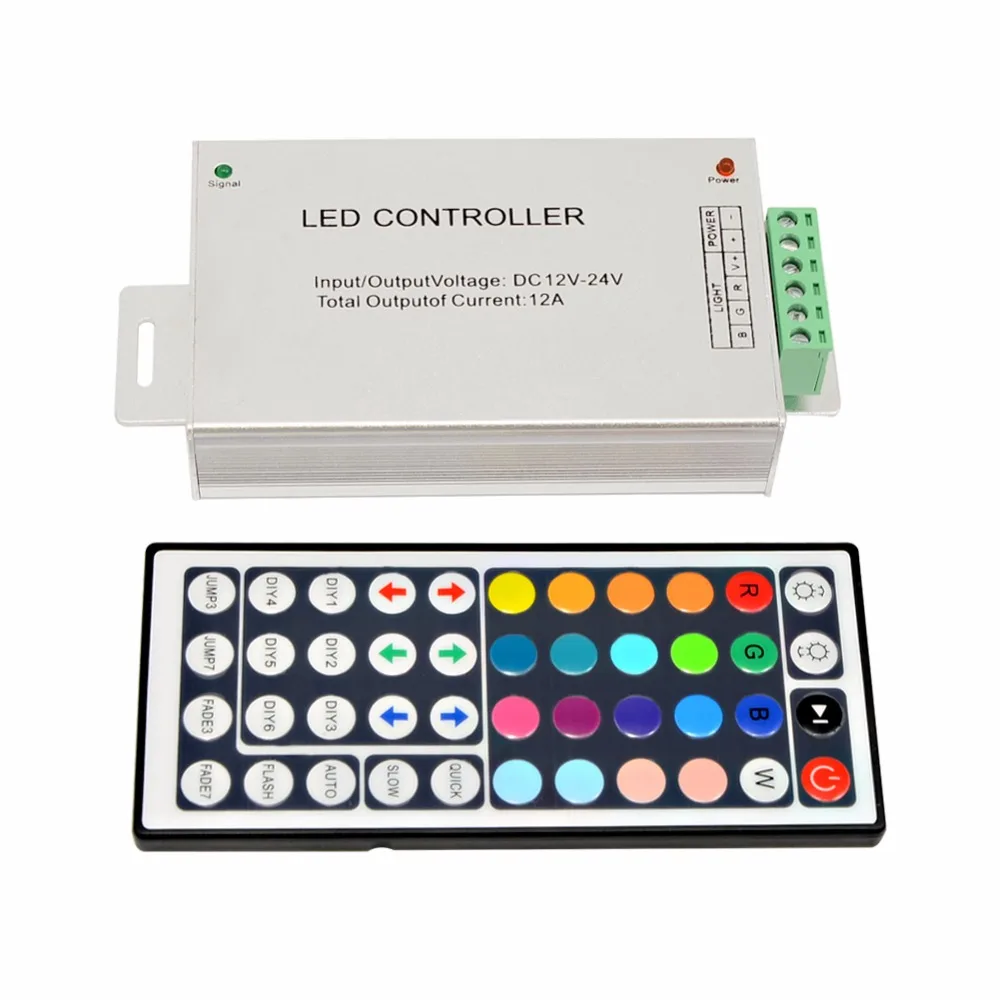 RGB Led контроллер для 3528 5050 smd Светодиодная лента 12В 24В 12А 44 клавишный Беспроводной