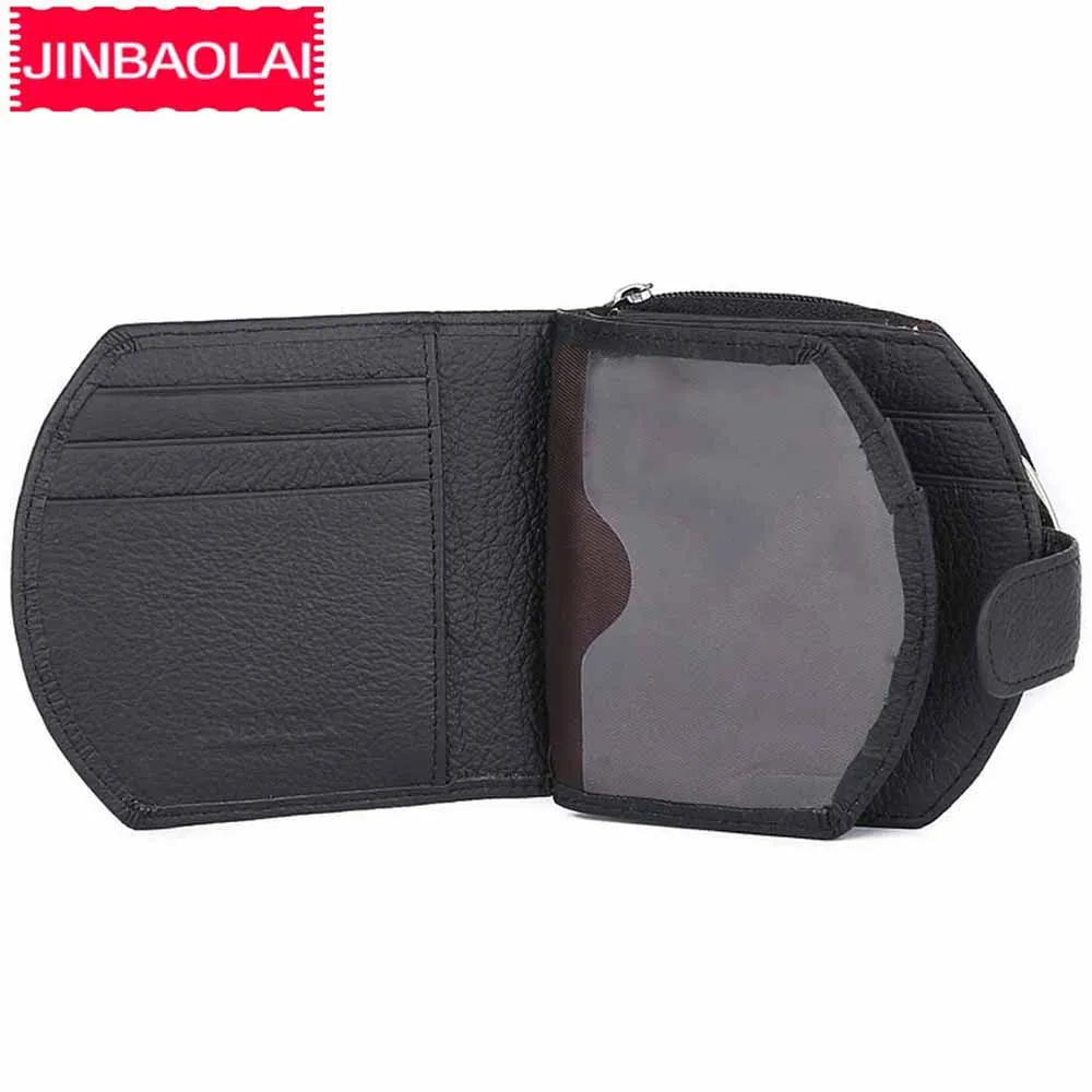 JINBAOLAI женские кошельки из натуральной кожи на молнии зажим для денег маленькие