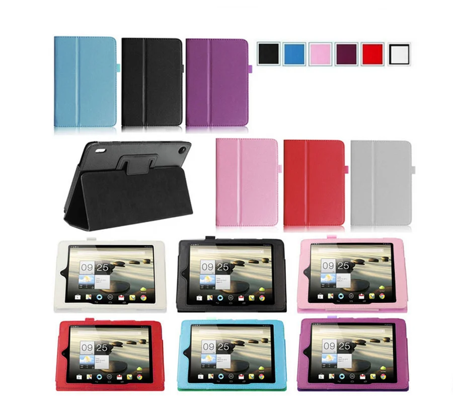 

Folio PU Leather Stand Case skin Cover shell For Acer Iconia Tab A1-810 A1 810 7.9