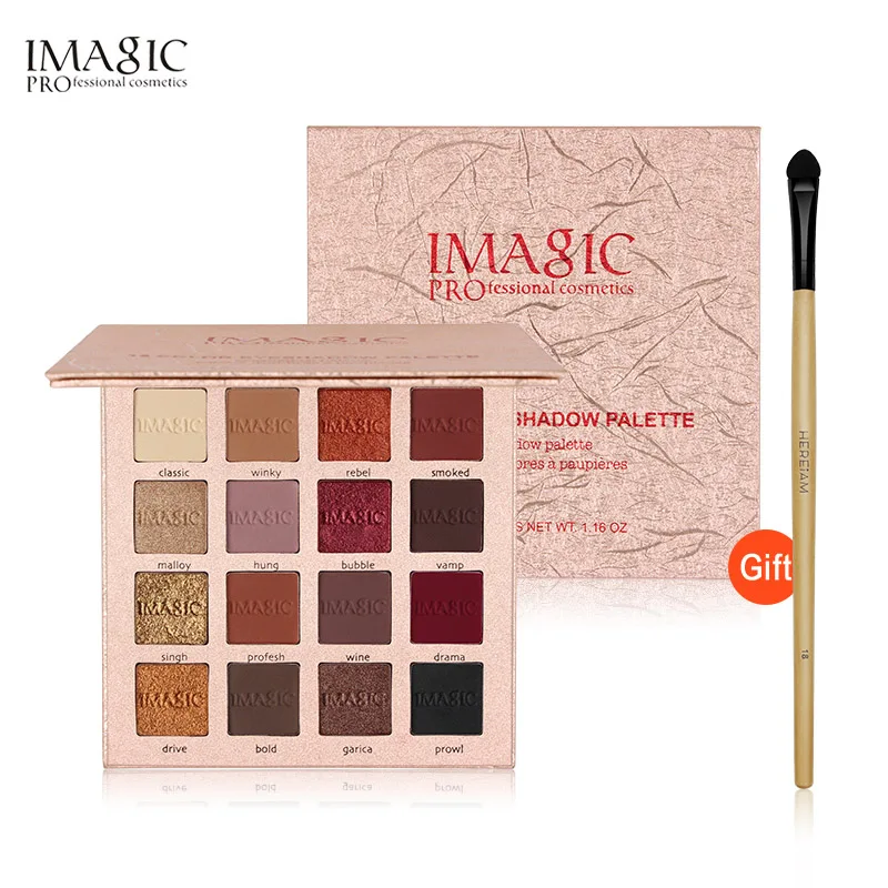 

IMAGIC 16 Colors Charming Eye shadow Palette Make up Palette Matte Shimmer Pigmented Eye Shadow Powder